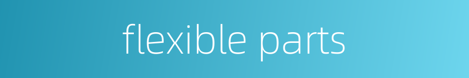 flexible parts的同义词