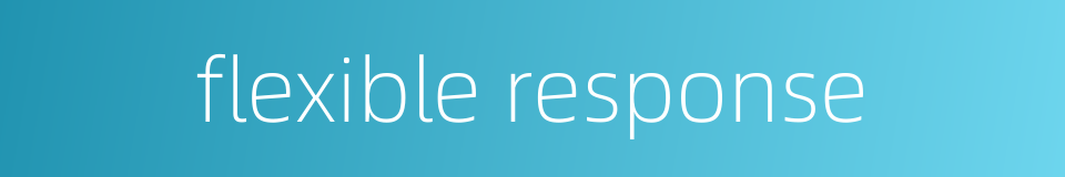 flexible response的同义词
