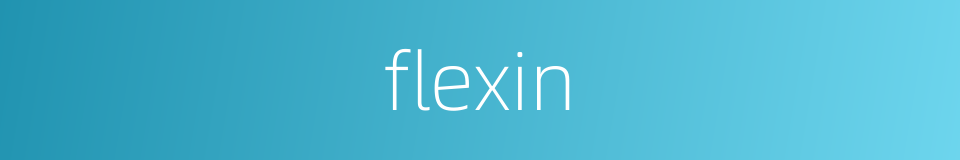flexin的同义词
