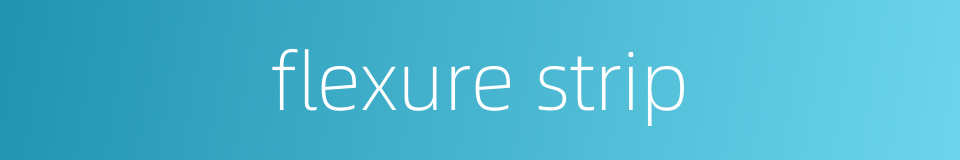 flexure strip的同义词