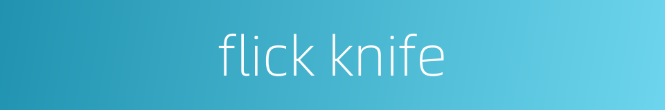 flick knife的同义词
