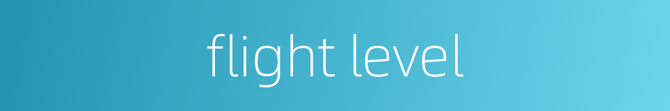 flight level的同义词