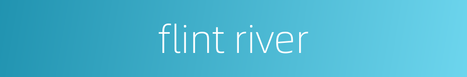 flint river的同义词