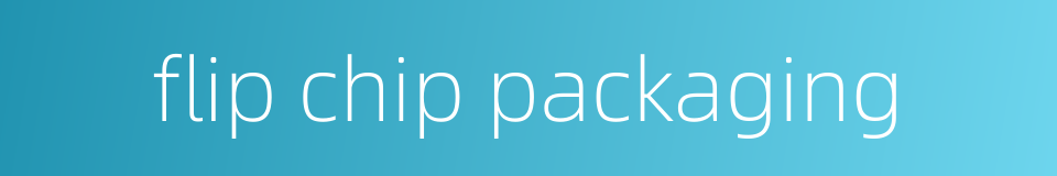 flip chip packaging的同义词