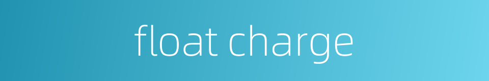float charge的同义词
