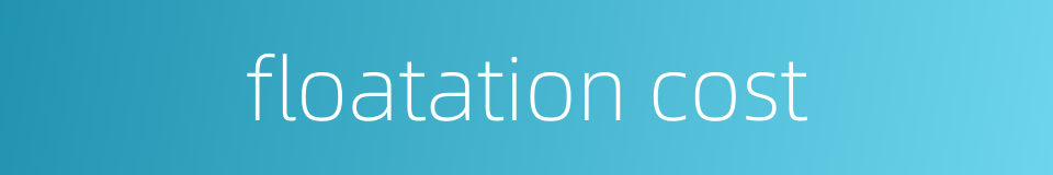 floatation cost的同义词