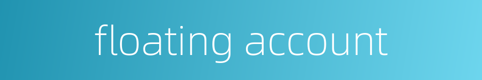floating account的同义词