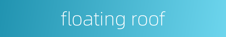 floating roof的同义词