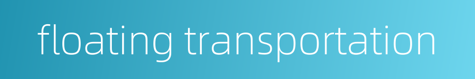 floating transportation的同义词