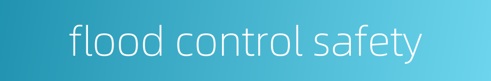 flood control safety的同义词