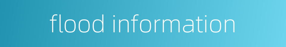 flood information的同义词