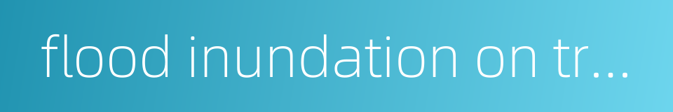 flood inundation on tracks的同义词