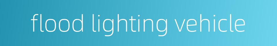 flood lighting vehicle的同义词