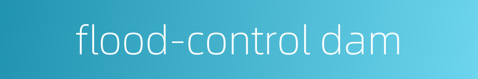 flood-control dam的同义词