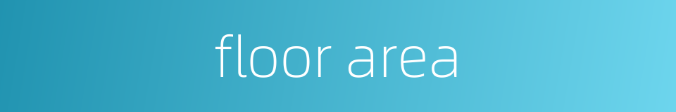 floor area的同义词