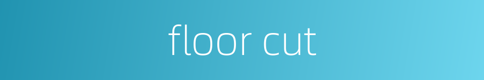 floor cut的同义词