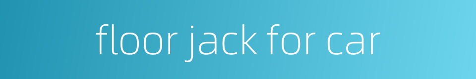 floor jack for car的同义词