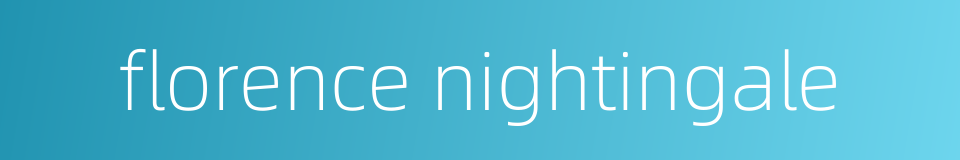 florence nightingale的同义词