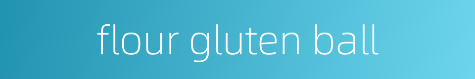 flour gluten ball的同义词