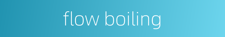 flow boiling的同义词