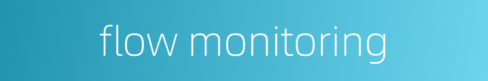 flow monitoring的同义词
