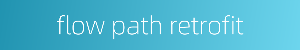 flow path retrofit的同义词