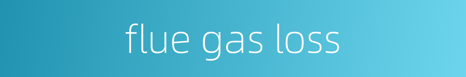 flue gas loss的同义词