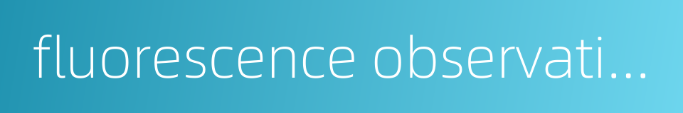 fluorescence observation的同义词