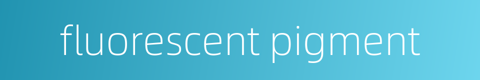 fluorescent pigment的同义词