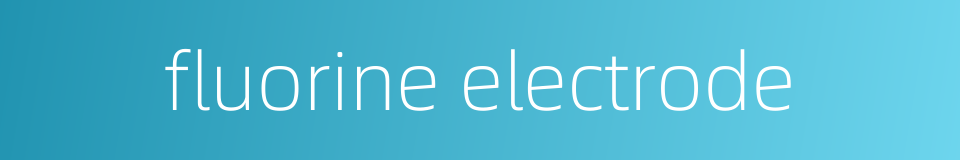 fluorine electrode的同义词