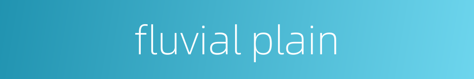 fluvial plain的同义词