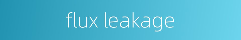 flux leakage的同义词