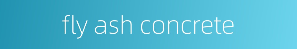 fly ash concrete的同义词
