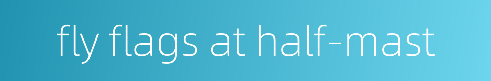 fly flags at half-mast的同义词