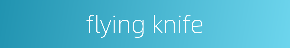 flying knife的同义词