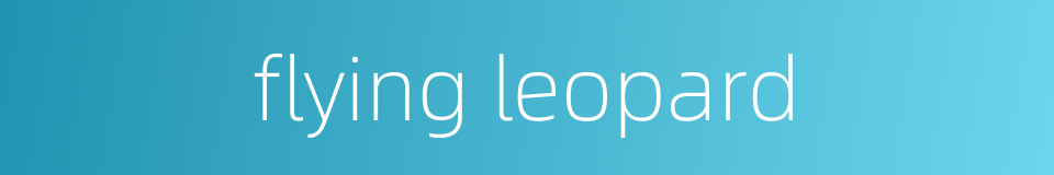 flying leopard的同义词