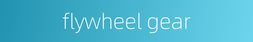 flywheel gear的同义词