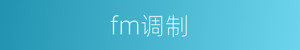 fm调制的同义词