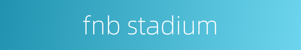 fnb stadium的同义词