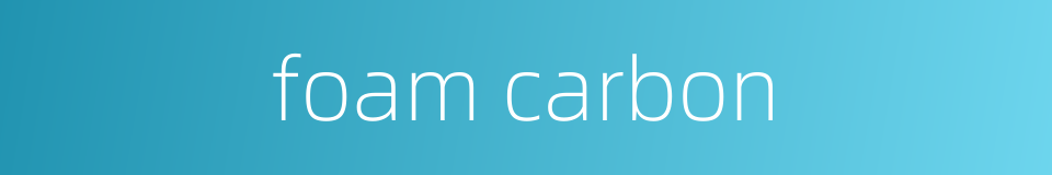 foam carbon的同义词