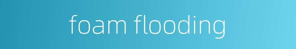 foam flooding的同义词