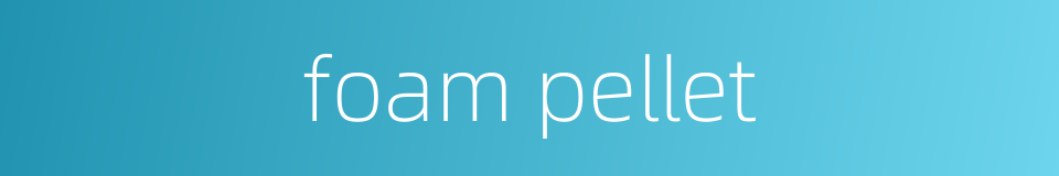 foam pellet的同义词