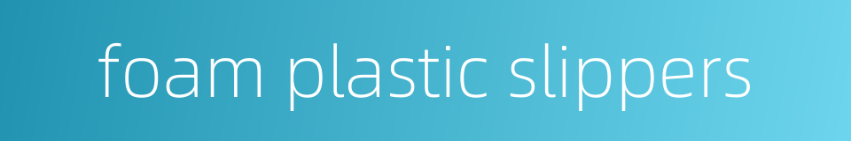 foam plastic slippers的同义词