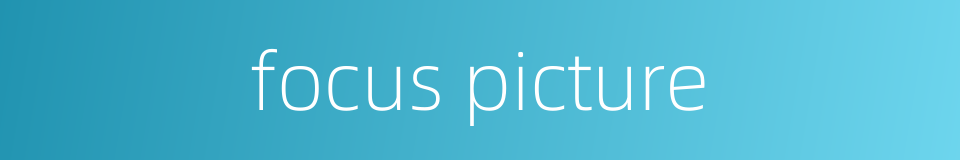 focus picture的同义词