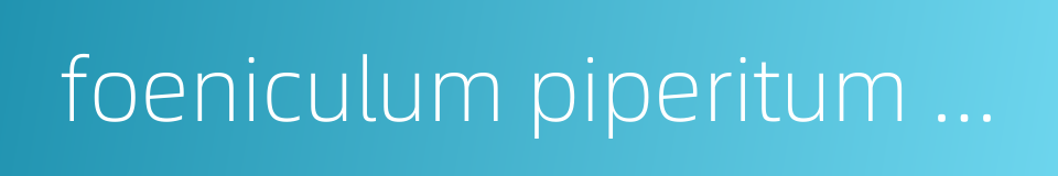 foeniculum piperitum coutibo的同义词