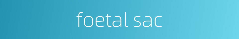 foetal sac的同义词