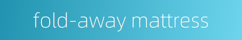 fold-away mattress的同义词