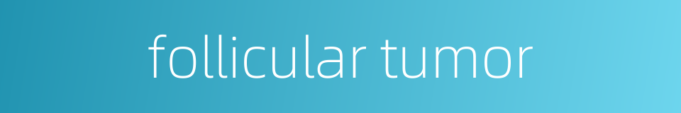 follicular tumor的同义词