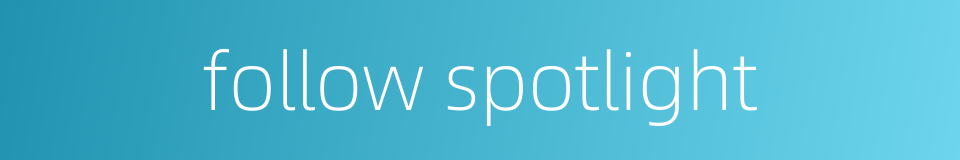 follow spotlight的同义词