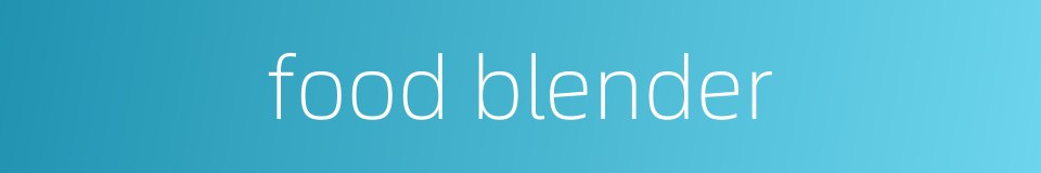 food blender的同义词